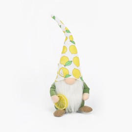 SXSZZXL Gnomes Plush Dolles Summer Lemon Gnomes Indoor Tabletop Decorations for Home Decor (White)