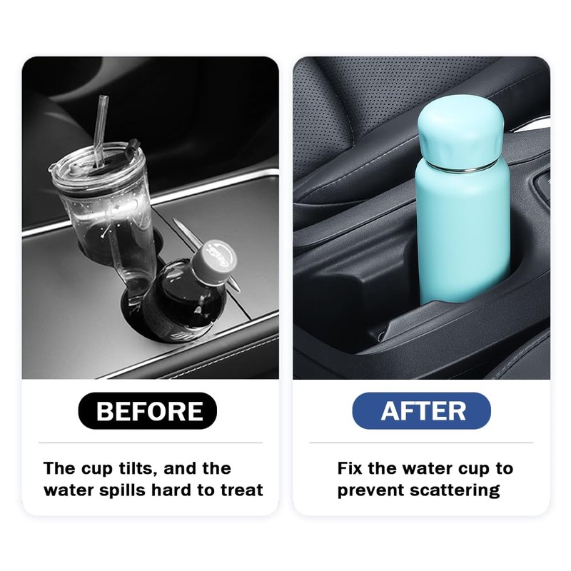 Car Cup Holder Insert/Holder Position Limiter - Anti Shake Silicone