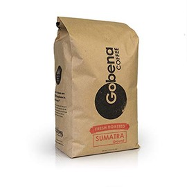 Gobena Coffee 5lb Sumatra Mandheling Grade 1 Ground Fresh Roasted, Dark Roast, 100% Arabica Specialty Coffee, 80 ounces, 5 pounds, Bulk