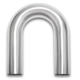 Podavelle Podavelle 180 Degree Elbow 1.5 Inch 38mm OD Aluminum Intercooler Pipe Piping Air Intake Tube, 1.5D Radius, Brushed Finish