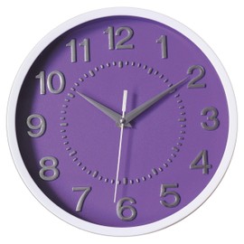 SAC SMARTEN ARTS Decor - Reloj de pared silencioso de 10 pulgadas, números 3D que no hacen tictac, funciona con pilas, redondo, fácil de leer para la escuela, el hogar, la oficina, el hotel
