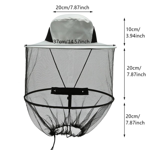 XZSKD Midge Nets For Head, Mosquito Hat, Mosquito Head Net,