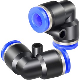 TAILONZ PNEUMATIC BLUE ELBOW 2 WAYS - 8MM Tube Outer Diameter Press To Connect Pipe Quick Fitting Push Lock PV-8 (Pack of 2)