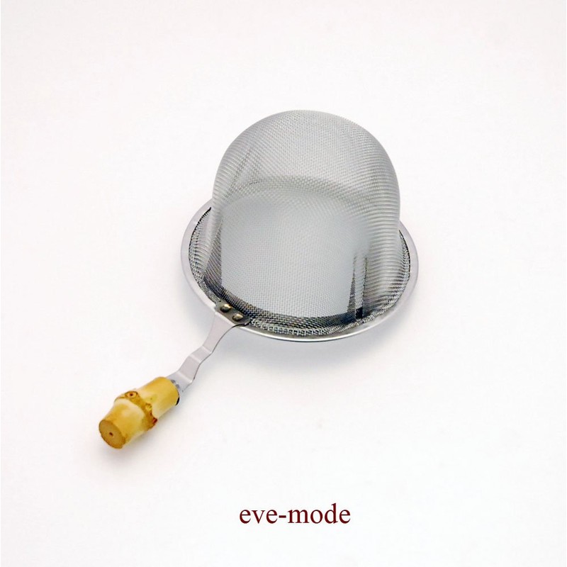 eve-mode 18-8 Stainless Steel Tea Strainer with Bamboo Handle 55-40