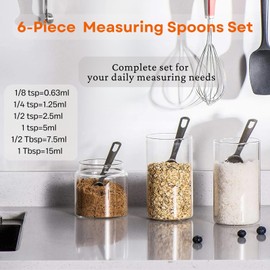 CLVEDU 11PCS Measuring Spoons Set Stainless 1 tbsp, 1/2 tbsp, and 1-1/16tsp Steel Measuring Spoons for Cooking Baking Spice Jars and Liquid Ingredients