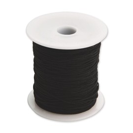 S&S Worldwide Black Elastic Cord for Jewelry Making, Arts & Crafts, Medium-Weight, 100 yard spool, .7mm thickness