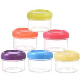 Nivalora 6PCS Mini Plastic Storage Containers with Lids – Small Clear Boxes for Beads, Crafts, Office Supplies – Stackable, Reusable, Durable Organizer Jars for Home, Travel, DIY Projects