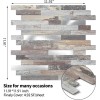 Peel and Stick Wood Metal Tile Backsplash, Stick on Tiles