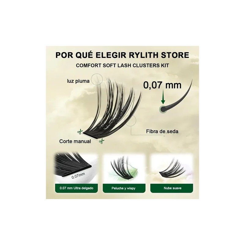 Extensiones De Pestañas 8-16mm 280pcs Naturales Mixtas Jst®