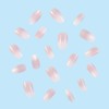 24 PCS Gradient French False Nails, Medium Length, French False
