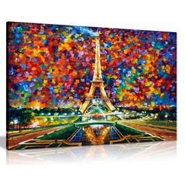 Paris of My Dreams by Leonid Afremov Canvas Wall Art Picture Print for Home Decor (18x12)