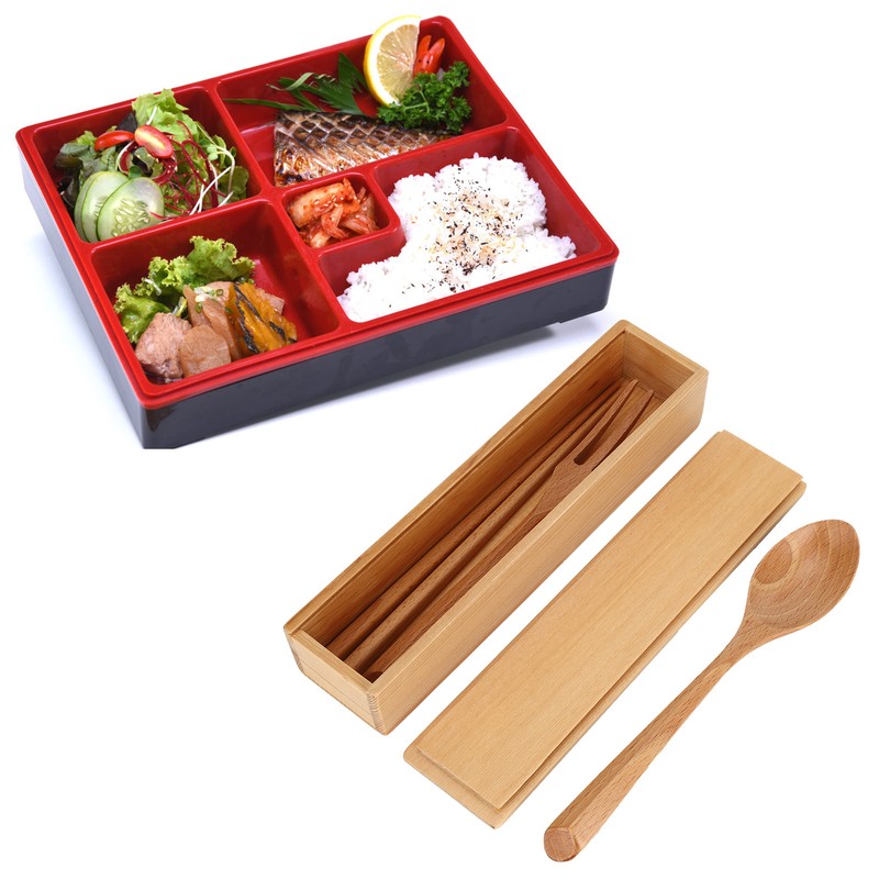 Portable Dinnerware Set Reusable Tableware Wooden Spoon Chopsticks Fork for