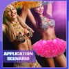2 Pack LED Tutu Skirt Light up Tutus 5 Layered