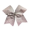 White Rhinestone Ombré Glitter Cheer Bow