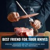 Cutluxe Honing Rod, Sharpening Steel for Kitchen Knives – 12"