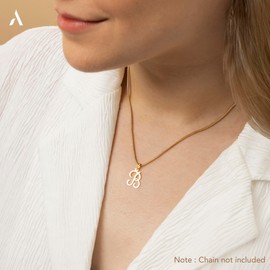 Amberta Italian 9ct Gold Initial Pendant for Women Men | Real Gold Letter Pendant | Solid Gold Pendant without Chain | 9ct Gold Pendant Only: Letter B Pendant Gold