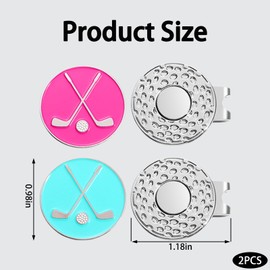 fKiZanthene Golf Ball Markers with Magnetic Hat Clip, 0.98in Zinc Alloy Markers for Men Daddy, Golf Accessories for Course & Gifts