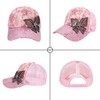 Meliyya Mesh Baseball Cap Rhinestone Butterfly Baseball Cap Summer Sequins