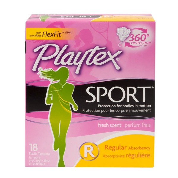 Plytx Sprt Uns Reg Size 18ct Playtex Sport Unscented Regular 18 Ct Ea