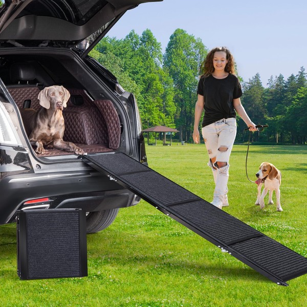 Uross Dog Ramp for Car 71" Long- Collapsible Pet Ramps