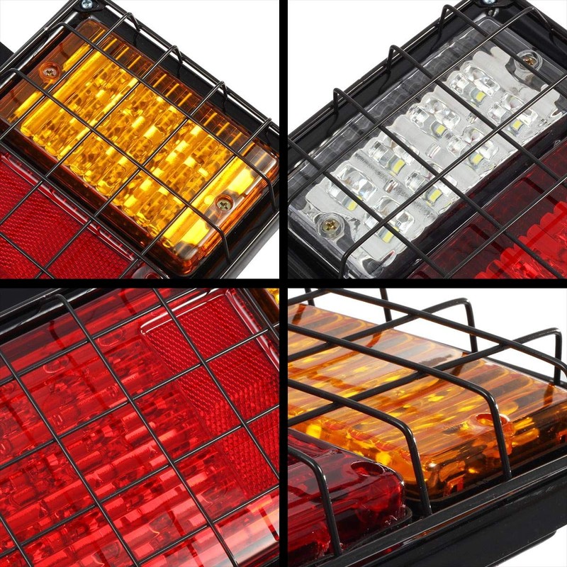 Partsam 2Pcs LED Truck Trailer Tail Lights Bar Kit 40