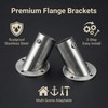 YiiSeeJo 2 PCS Stainless Steel Closet Rod Socket Brackets, 90