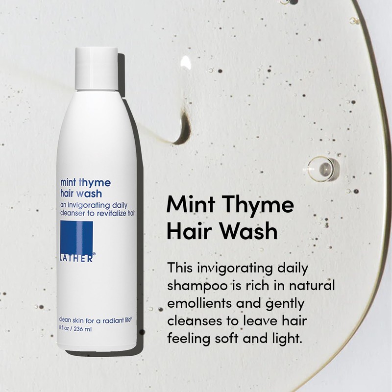 LATHER - Mint Thyme Hair Wash, 8 fl oz -