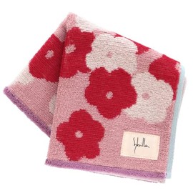 Sybilla 143055-0028-01 Memory Towel Handkerchief (Pink), Women's, Hand Towel, Approx. 9.8 inches (25 cm), multicolor