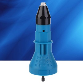 Rivet Gun for Cordless Drill Riveter Electric Rivet Nut Gun Electric Rivet Nut Gun Adapter Adaptor Riveting Insert Nut Power Drill Tool Kit(Blue)