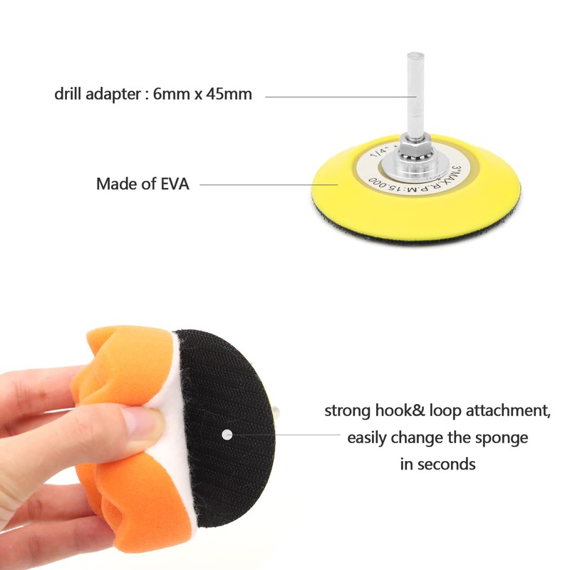VIBRATITE Car Headlight Restoration Kit, 3 Inch Car Polishing Sanding