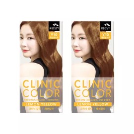 Clinic Color 꽃을든남자 크리닉칼라 패션칼라 염색약 Y10 레몬옐로우 x 2개 Flower Men Clinic Color Fashion Color Dye Y10 Lemon Yellow x 2