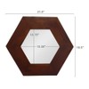 ZJMTOCYU Hexagon Wall Mirror with Solid Wood Frame, Decorative Accent