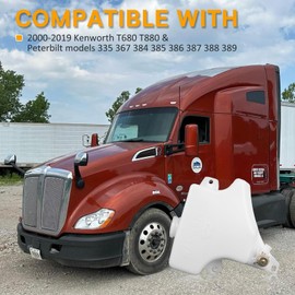 czyopo 603-5402 Windshield Washer Fluid Reservoir Tank with Pump Compatible with 2000-2019 Kenworth T680 T880 Peterbilt 335 367 384 385 386 387 388 389 Replaces 6035402 N5355001