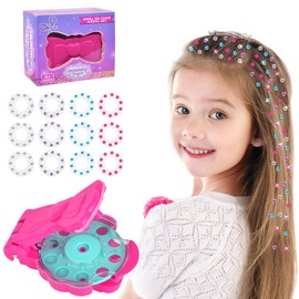 SUNNIFLY Hair Diamond Machine, Hair Accessory Machine Girls, Easy to Use, Suitable for DIY, Hair, Toys and Party Decorations (with 120 Rhinestones)