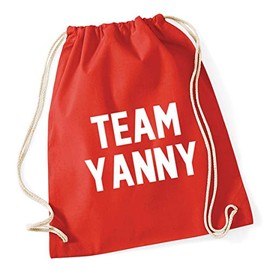 Hippowarehouse Team Yanny Drawstring Cotton School Gym Bag 37cm x 46cm, 12 litres