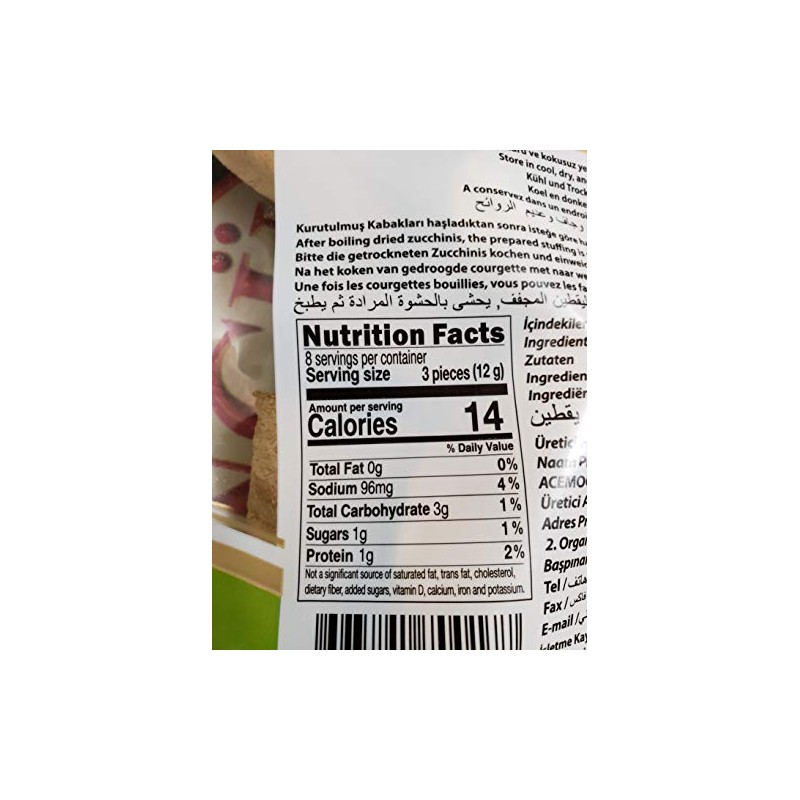 Oncu Dried Zucchini for Stuffing