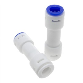 Zangc 3/8" Check Valve Push to Connect Fittings Quick Connect Fittings Water Line Adapter Water Pipe Connector One Way Check Valve 3/8 Inch-2PCS