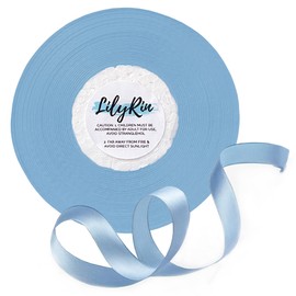 Light Blue Ribbon 3/8 Inches 36 Yards Roll Perfect for Scrapbooking Art Hair Bow Wedding Wreath Baby Shower Packing Birthday Wrapping Christmas Gifts Decorations Sewing DIY Other Projects