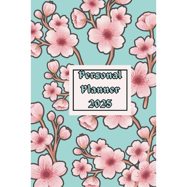 Personal Planner 2025: Aesthetic Flower Line Art Style with monthly