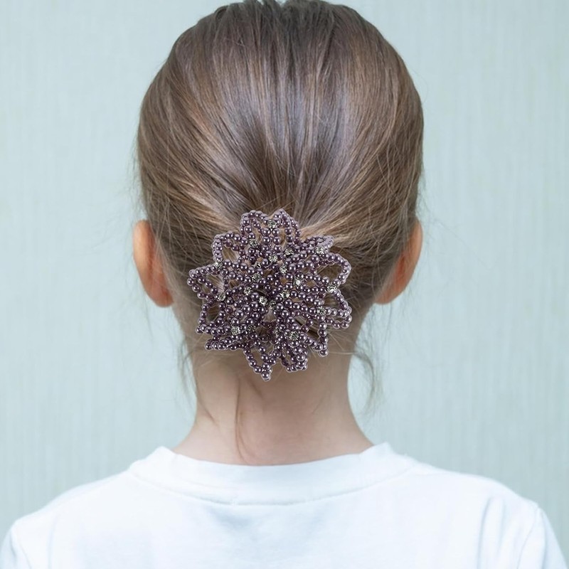 Mikinona Red Decorativa Para Moño De Pelo Con Perlas Funda