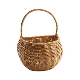 CAXUSD Retro Hanging Basket Egg Storage Plastic Hand-woven Kitchen Supply Decorative Household Items Organize Decorate Your Home