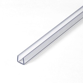 Outwater Plastics 141-Cl Clear 1/4'' Rigid Vinyl Clear Plastic U-Channel/C-Channel 72 Inch Lengths (Pack of 10 Pieces, 60 feet Total)