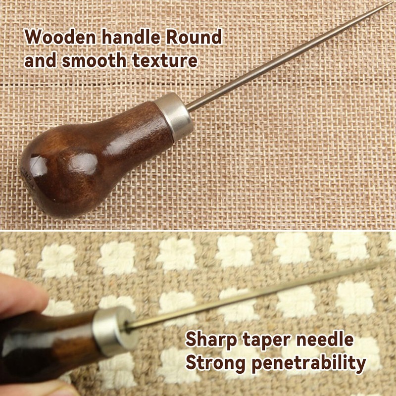 2 Pcs Awl Tool,Alloy Gourd Shape Bradawl Braddle Tool Bradle