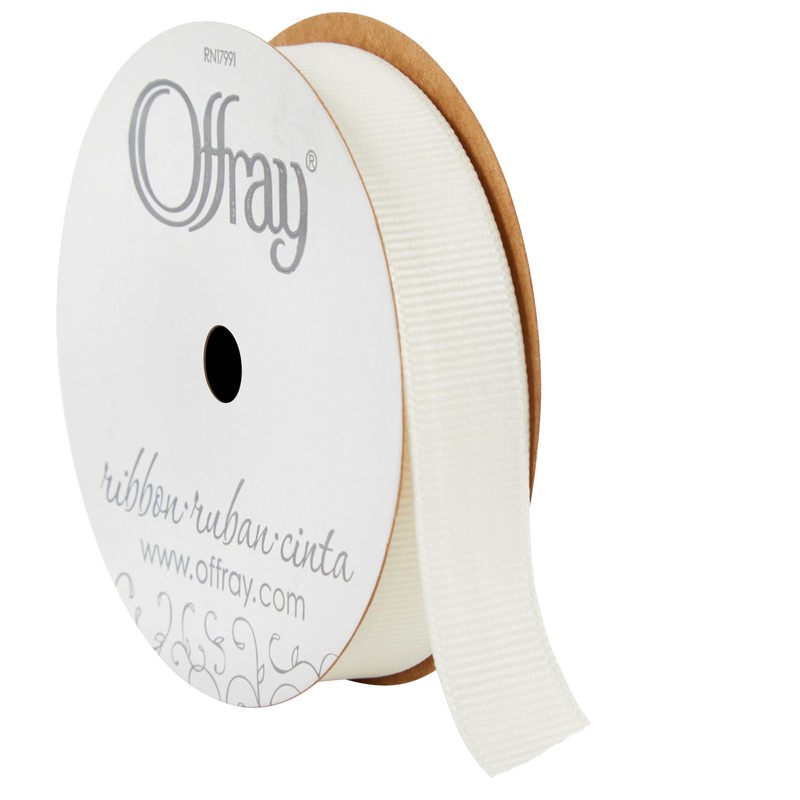 Offray 146499 5/8" Wide Grosgrain Craft and Decorative Ribbon, 21-Foot