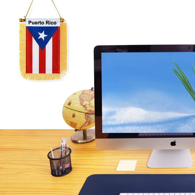 WXFCAI Puerto Rico Window Hanging Flag,Mini Puerto Rican Car Flag