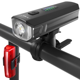 APECYC Bike Lights Front and Back, 1200 Lumen Bicycle Light for Night Riding, Rechargeable USB-C Strong Brightness Bike Headlight with Tail Light with 4+5 Light Modes for Cyclists and Commuters