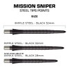 Mission Darts Sniper Points Ripple | Steel Tip Replacement Points