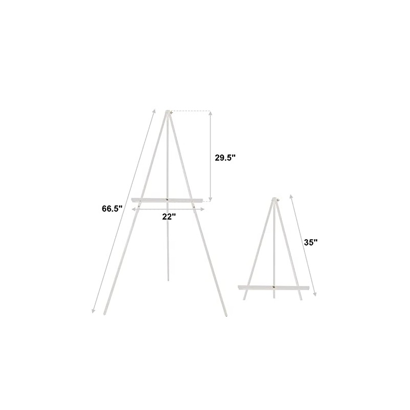 Falling in Art 65" A-Frame Tripod Easel Stand, Wooden Display