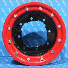 BOSS ATV RACING Black BEAD LOCK FRONT WHEEL 10X5 Red