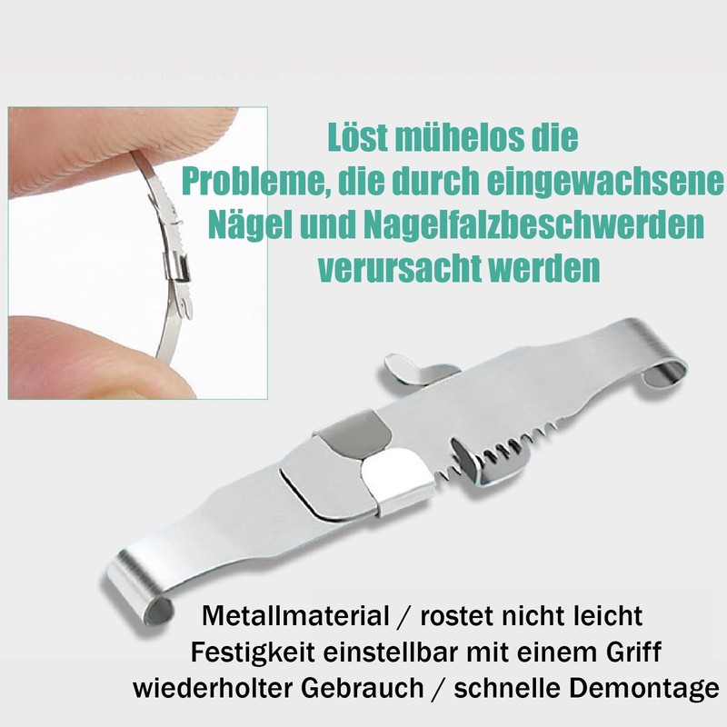 Esshogo 1 Set Ingrown Toenail Tools, Nail Correction Buckle, Patch